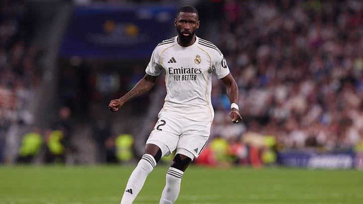 Antonio Rudiger of Real Madrid CF is seen in action during Antonio Rudiger of Real Madrid CF is seen in action during