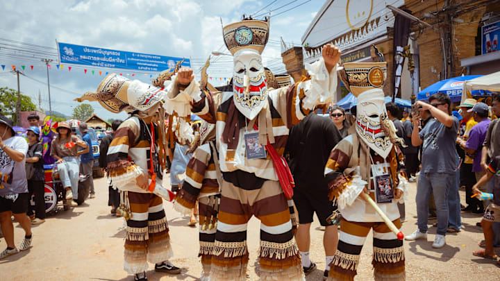 Thai Town Holds Phi Ta Khon Ghost Festival
