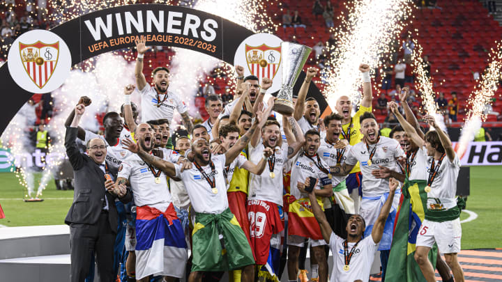 Le FC Séville, vainqueur de l'Europa League lors de la saison 2022/2023