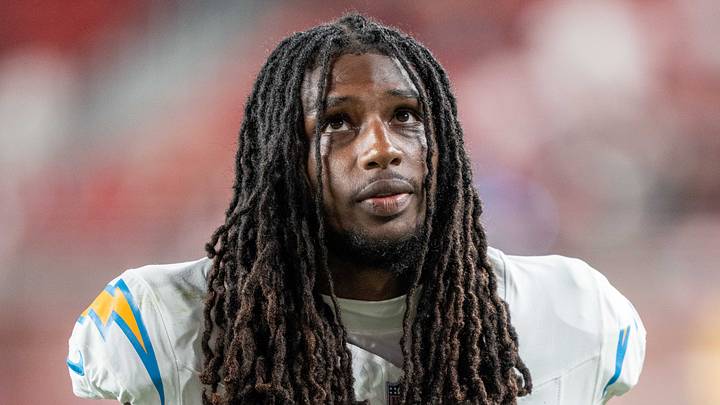 August 23, 2025; Santa Clara, California, USA; Los Angeles Chargers wide receiver JaQuae Jackson (27) after the game against the San Francisco 49ers at Levi's Stadium. Mandatory Credit: Kyle Terada-Imagn Images August 23, 2025; Santa Clara, California, USA; Los Angeles Chargers wide receiver JaQuae Jackson (27) after the game against the San Francisco 49ers at Levi's Stadium. Mandatory Credit: Kyle Terada-Imagn Images
