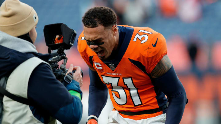 Former Denver Broncos safety Justin Simmons was named a fit for the Atlanta Falcons. Former Denver Broncos safety Justin Simmons was named a fit for the Atlanta Falcons.