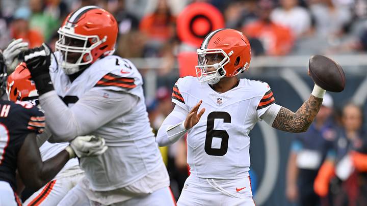 Aug 15, 2026; Chicago, Illinois, USA; Cleveland Browns quarterback Dillon Gabriel (6) passes the ball against the Chicago Bears during the second half at Soldier Field. Mandatory Credit: Patrick Gorski-Imagn Images Aug 15, 2026; Chicago, Illinois, USA; Cleveland Browns quarterback Dillon Gabriel (6) passes the ball against the Chicago Bears during the second half at Soldier Field. Mandatory Credit: Patrick Gorski-Imagn Images