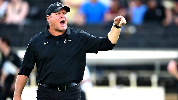 Purdue Boilermakers head coach Barry Odom. Purdue Boilermakers head coach Barry Odom.