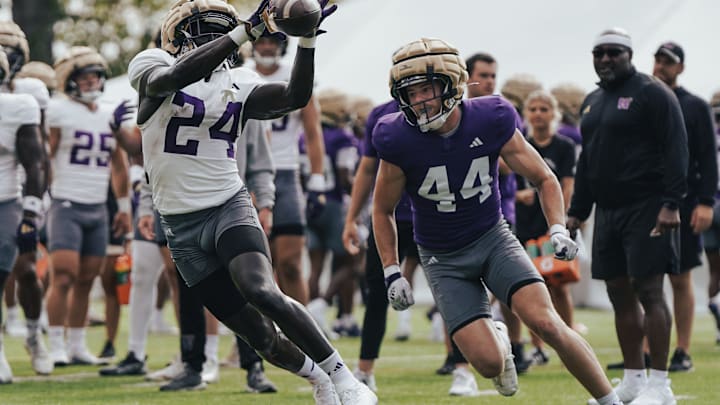Hayden Moore gives chase after Adam Mohammed in practice. 
