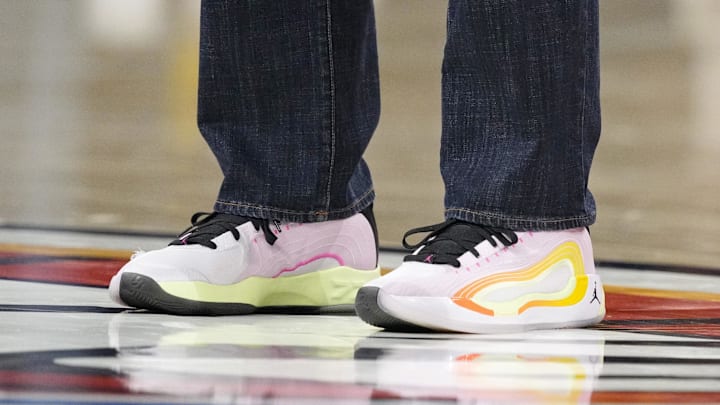 Don Nelson wore the Jordan Luka 4 to Game 2 of the 2025 NBA Finals.