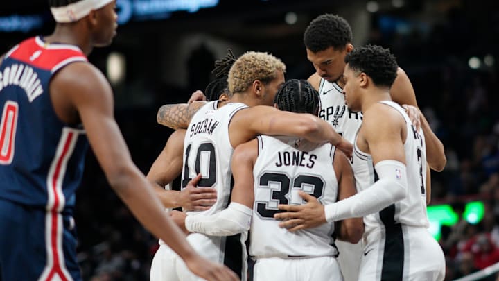 Devin Vassell, Jeremy Sochan, Tre Jones, Keldon Johnson, Victor Wembanyama