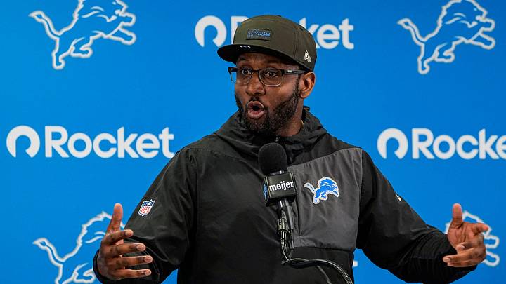 Detroit Lions defensive coordinator Kelvin Sheppard speaks before OTAs at Meijer Performance Center in Allen Park on Thursday, June 11, 2026. Detroit Lions defensive coordinator Kelvin Sheppard speaks before OTAs at Meijer Performance Center in Allen Park on Thursday, June 11, 2026.