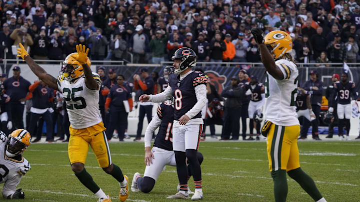 The Packers defeated the Bears on a blocked field goal