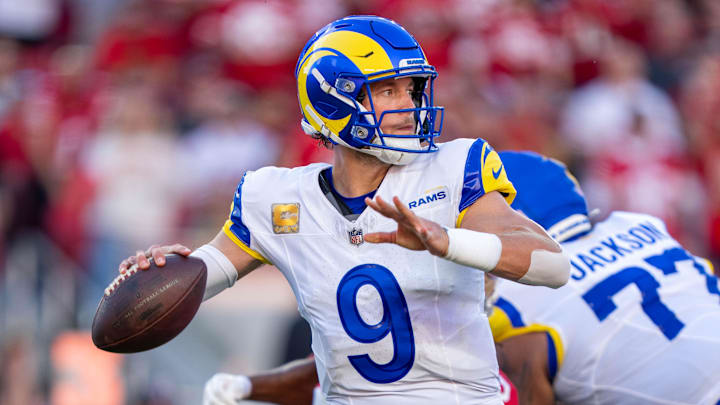 Los Angeles Rams quarterback Matthew Stafford is a solid prop target on Sunday.