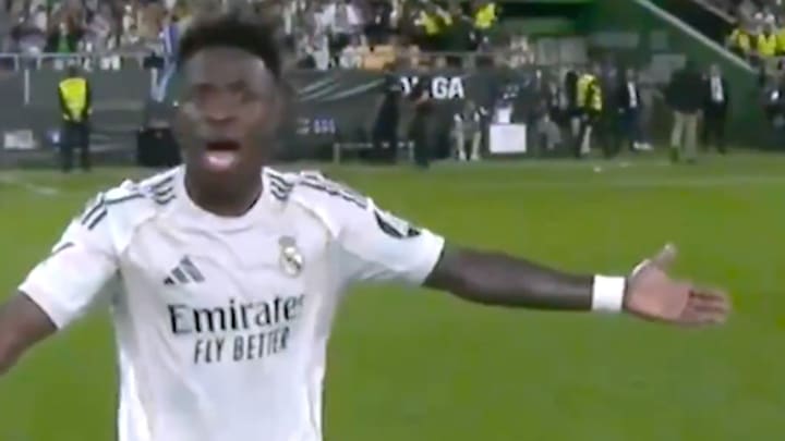 Vinícius Junior scored Real Madrid’s opener in the tie against Real Betis.