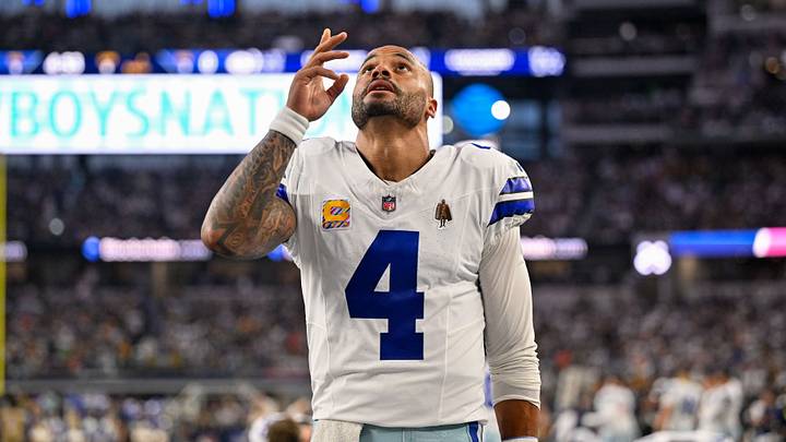Dallas Cowboys quarterback Dak Prescott takes the field to face the Green Bay Packers at AT&T Stadium. 