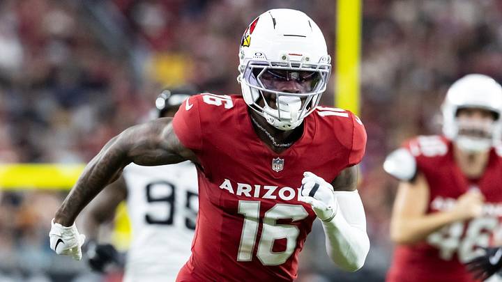 Nov 23, 2025; Glendale, Arizona, USA; Arizona Cardinals cornerback Max Melton (16) against the Jacksonville Jaguars at State Farm Stadium. Mandatory Credit: Mark J. Rebilas-Imagn Images Nov 23, 2025; Glendale, Arizona, USA; Arizona Cardinals cornerback Max Melton (16) against the Jacksonville Jaguars at State Farm Stadium. Mandatory Credit: Mark J. Rebilas-Imagn Images