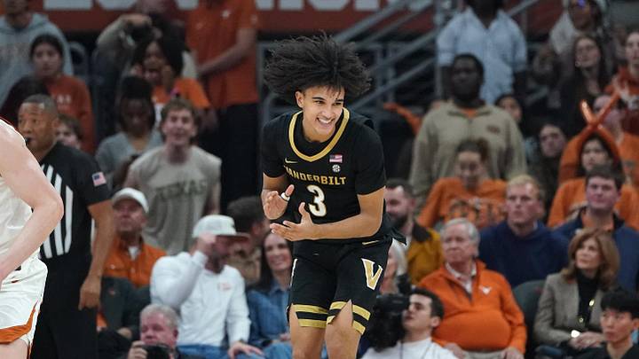 Jan 14, 2026; Austin, Texas, USA; Vanderbilt Commodores guard Tyler Tanner (3) celebrates a basket during the first half against the Texas Longhorns at Moody Center. Mandatory Credit: Dustin Safranek-Imagn Images Jan 14, 2026; Austin, Texas, USA; Vanderbilt Commodores guard Tyler Tanner (3) celebrates a basket during the first half against the Texas Longhorns at Moody Center. Mandatory Credit: Dustin Safranek-Imagn Images