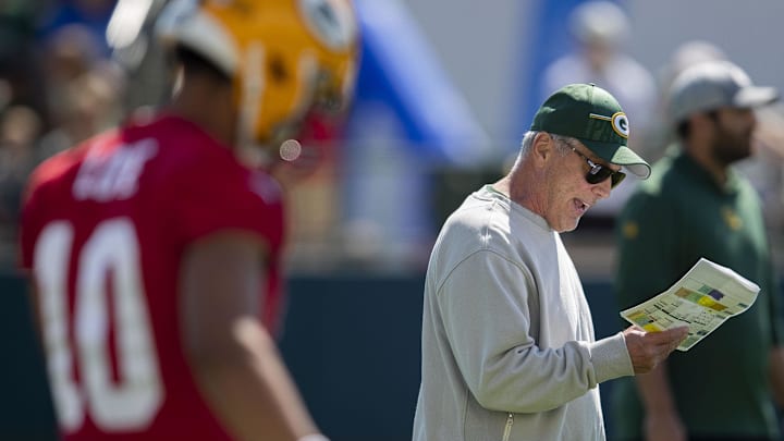 Green Bay Packers quarterbacks coach Tom Clements at training camp in 2023.