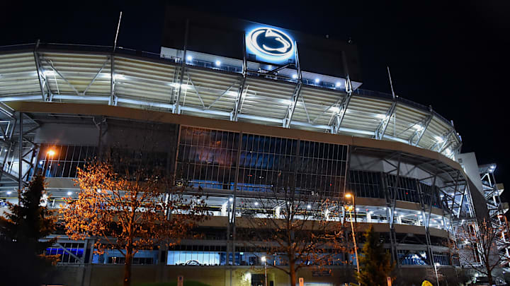 A general view of Penn State's Beaver Stadium following a Big Ten football game. A general view of Penn State's Beaver Stadium following a Big Ten football game.