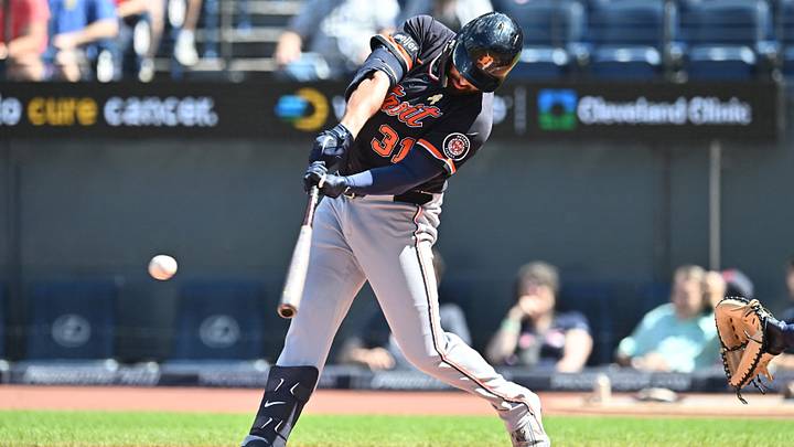 Detroit Tigers designated hitter Riley Greene (31) hits an RBI double. Credit: Ken Blaze-Imagn Images Detroit Tigers designated hitter Riley Greene (31) hits an RBI double. Credit: Ken Blaze-Imagn Images
