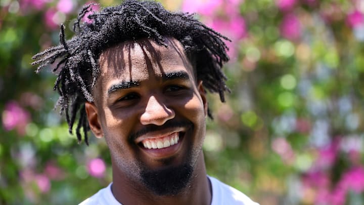 Miami Dolphins wide receiver Jaylen Waddle (17) looks on during mandatory minicamp at Baptist Health Training Complex. Miami Dolphins wide receiver Jaylen Waddle (17) looks on during mandatory minicamp at Baptist Health Training Complex.
