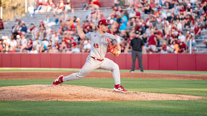 Boston College pitcher Peter Schaefer Boston College pitcher Peter Schaefer