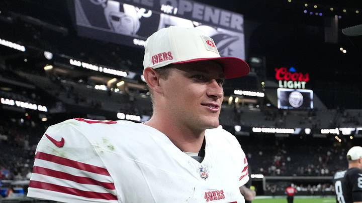 San Francisco 49ers quarterback Mac Jones (10)