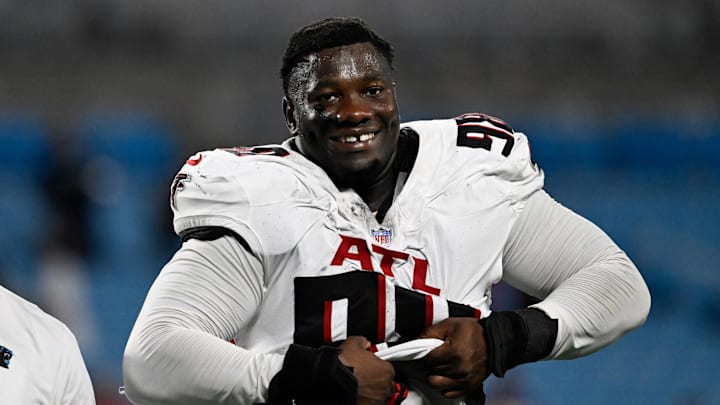 Atlanta Falcons defensive tackle Ruke Orhorhoro has battled an up-and-down rookie season, but he's impressed his coaches. Atlanta Falcons defensive tackle Ruke Orhorhoro has battled an up-and-down rookie season, but he's impressed his coaches.