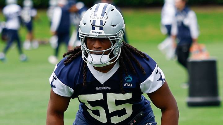 Dallas Cowboys linebacker Jaishawn Barham. Dallas Cowboys linebacker Jaishawn Barham.