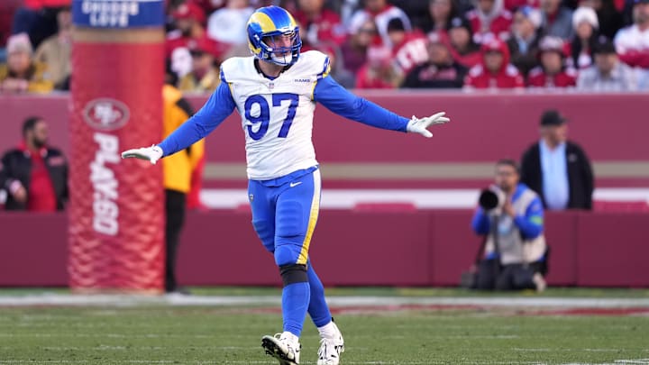 Jan 7, 2024; Santa Clara, California, USA; Los Angeles Rams linebacker Michael Hoecht (97). 