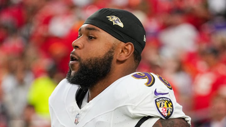 Baltimore Ravens defensive tackle Travis Jones