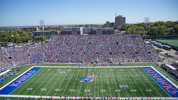 Sep 24, 2022; Lawrence, Kansas, USA; A general view of the field during the second half of the game against Duke