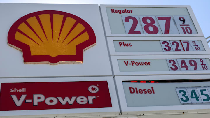 Shell gas station prices in September. Shell gas station prices in September.