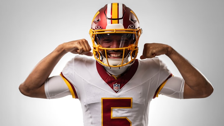 Washington Commanders quarterback Jayden Daniels.