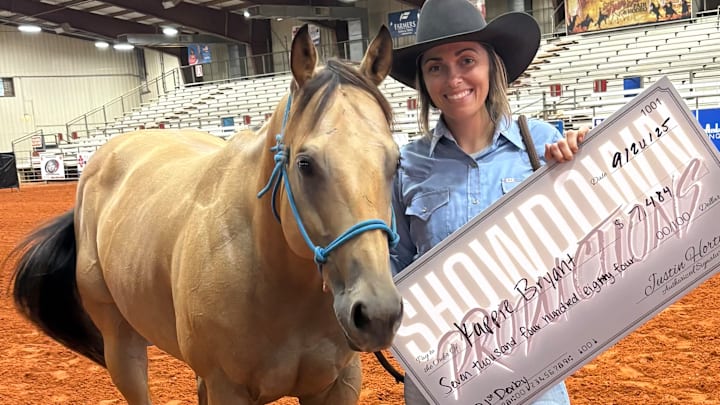 Kappie Bryant and her famous little horse Pancakes