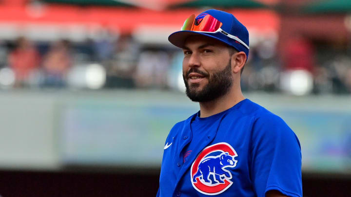 Mar 23, 2023; Mesa, Arizona, USA;  Chicago Cubs first baseman Eric Hosmer (51)