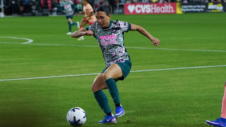 Lucia Di Guglielmo made her NWSL debut on Friday with the Washington Spirit. 