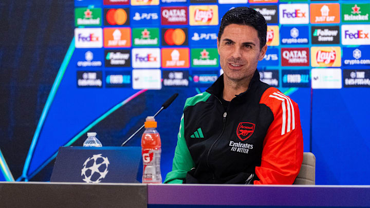 Arsenal FC Training Session And Press Conference - UEFA Champions League 2024/25 Quarter Final