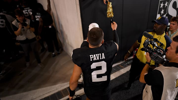 Aug 30, 2025; Nashville, Tennessee, USA; Vanderbilt Commodores quarterback Diego Pavia (2) walks off the field after the game against the Charleston Southern Buccaneers at FirstBank Stadium. Mandatory Credit: Steve Roberts-Imagn Images Aug 30, 2025; Nashville, Tennessee, USA; Vanderbilt Commodores quarterback Diego Pavia (2) walks off the field after the game against the Charleston Southern Buccaneers at FirstBank Stadium. Mandatory Credit: Steve Roberts-Imagn Images