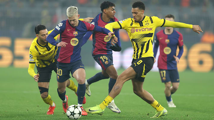 FC Barcelona take on Borussia Dortmund in the quarterfinals.