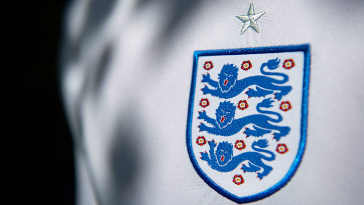 The England International Badge on their Home Shirt