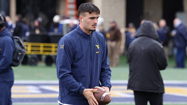 West Virginia University punter Oliver Straw.