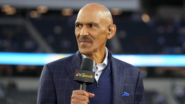 Nov 17, 2024; Inglewood, California, USA; Tony Dungy attends the game between the Cincinnati Bengals and the Los Angeles Chargers at SoFi Stadium. Mandatory Credit: Kirby Lee-Imagn Images