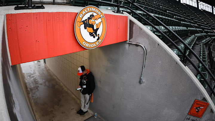 Baltimore Orioles rain delay