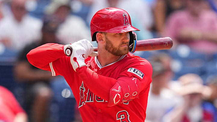 Los Angeles Angels outfielder Taylor Ward Los Angeles Angels outfielder Taylor Ward