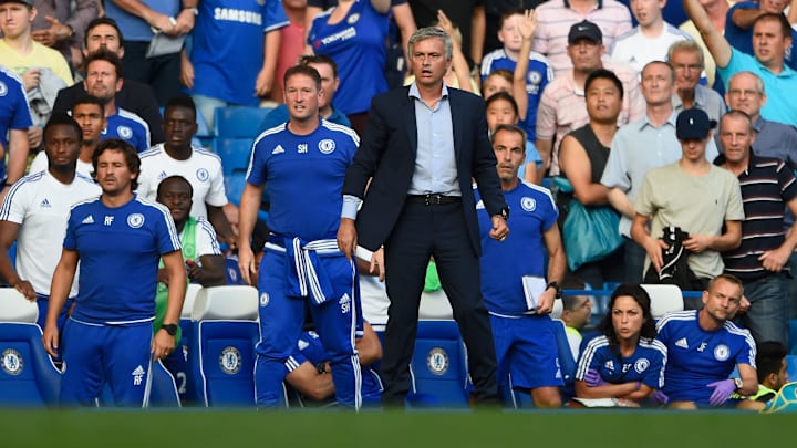 Jose Mourinho during Chelsea's infamous 2015/16 season opener Jose Mourinho during Chelsea's infamous 2015/16 season opener