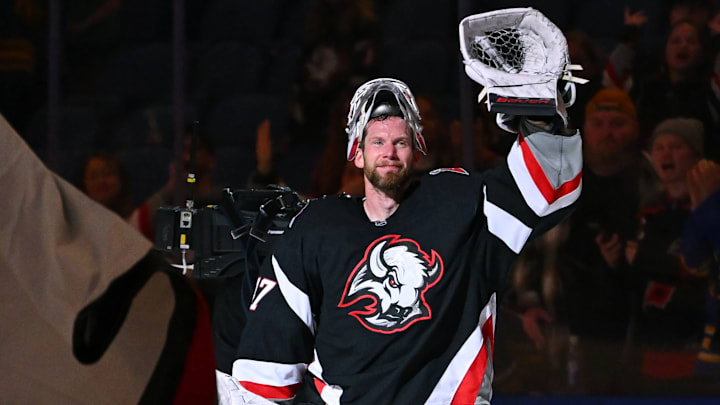 Former Buffalo Sabres goaltender James Reimer, who signed with the Ottawa Senators