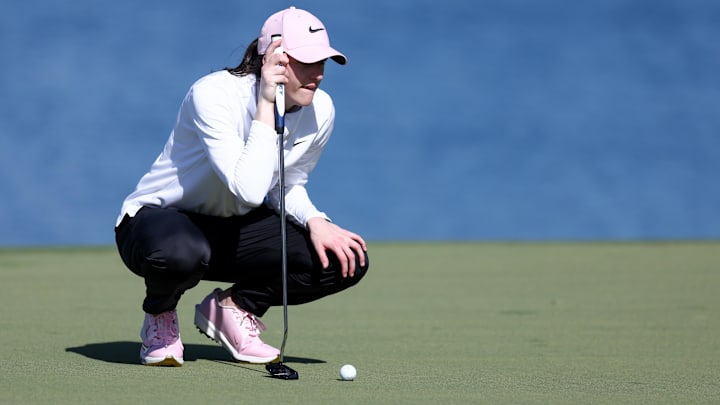 Indiana Fever guard Caitlin Clark participates in The Annika golf tournament Pro Am.
