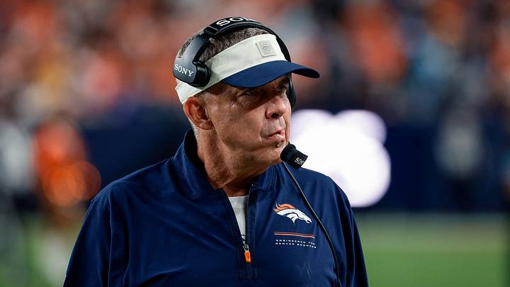Aug 21, 2026; Denver, Colorado, USA; Denver Broncos head coach Sean Payton in the fourth quarter against the Green Bay Packers at Empower Field at Mile High. Mandatory Credit: Isaiah J. Downing-Imagn Images
