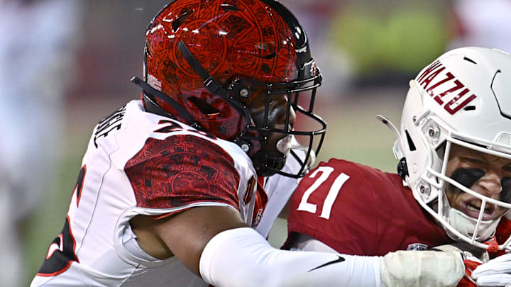 Dwayne McDougle recorded 51 tackles, 4 interceptions, and a forced fumble in 2025 at San Diego State. Dwayne McDougle recorded 51 tackles, 4 interceptions, and a forced fumble in 2025 at San Diego State.