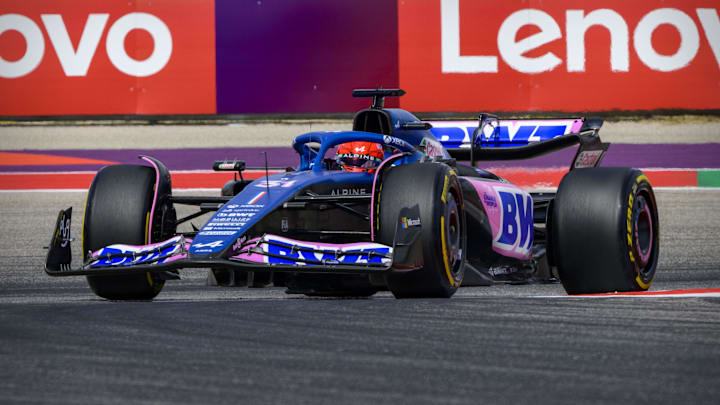 Oct 21, 2023; Austin, Texas, USA; BWT Alpine F1 driver Esteban Ocon (31) of Team France drives