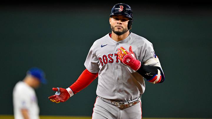 Sep 16, 2026; Arlington, Texas, USA; Boston Red Sox first baseman Willson Contreras (40) runs the bases during the game between the Rangers and the Red Sox at Globe Life Field. Mandatory Credit: Jerome Miron-Imagn Images Sep 16, 2026; Arlington, Texas, USA; Boston Red Sox first baseman Willson Contreras (40) runs the bases during the game between the Rangers and the Red Sox at Globe Life Field. Mandatory Credit: Jerome Miron-Imagn Images