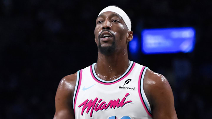 Jan 25, 2025; Brooklyn, New York, USA; Miami Heat center Bam Adebayo (13) during the second half against the Brooklyn Nets at Barclays Center. Mandatory Credit: John Jones-Imagn Images Jan 25, 2025; Brooklyn, New York, USA; Miami Heat center Bam Adebayo (13) during the second half against the Brooklyn Nets at Barclays Center. Mandatory Credit: John Jones-Imagn Images