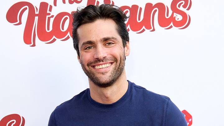 Matthew Daddario attends the Los Angeles Premiere Of "The Italians" at Harmony Gold Preview House on April 10, 2025 in Los Angeles, California. 